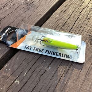 Bomber Fat Free Fingerling Fishing Lure Citris Shad 1 1/4 Inch 1/4 Oz Hooks